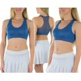 thumbnail image 3 of ToBeInStyle Womens Pack of 6 Comfortable and Supportive Racerback Sports Bras, 3 of 8