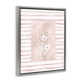 thumbnail image 2 of Stupell Industries Traditional White Cosmos on Pink Stripes Gray Floating Frame Canvas Art, 25 x 31, by Lucille Price, 2 of 8