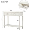 thumbnail image 7 of Console Table Traditional Sofa Table with 2 Drawers and Bottom Storage Shelf, 7 of 7