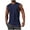 Navy, variant on GaThRRgYP Workout Tops for Men,Plus Size Tank Tops for Men Loose Fit,Men Fashion Solid Pullover Round Neck Sports Tank Tops Vest