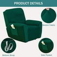 thumbnail image 2 of Velvet Recliner Cover 4 Pieces Printed Lazy Boy Chair Covers Recliner Sofa Slipcover Anti-Slip Fitted Furniture Protector with Elastic Bottom, 2 of 7