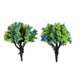 thumbnail image 4 of 10 piezas HO Modelo de árbol Modelo de árbol en miniatura para modelar ferrocarril Micro Azul verde, 4 of 9