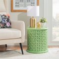 thumbnail image 2 of Linon Lainey Wood Hand Carved Side Table in Green, 2 of 4