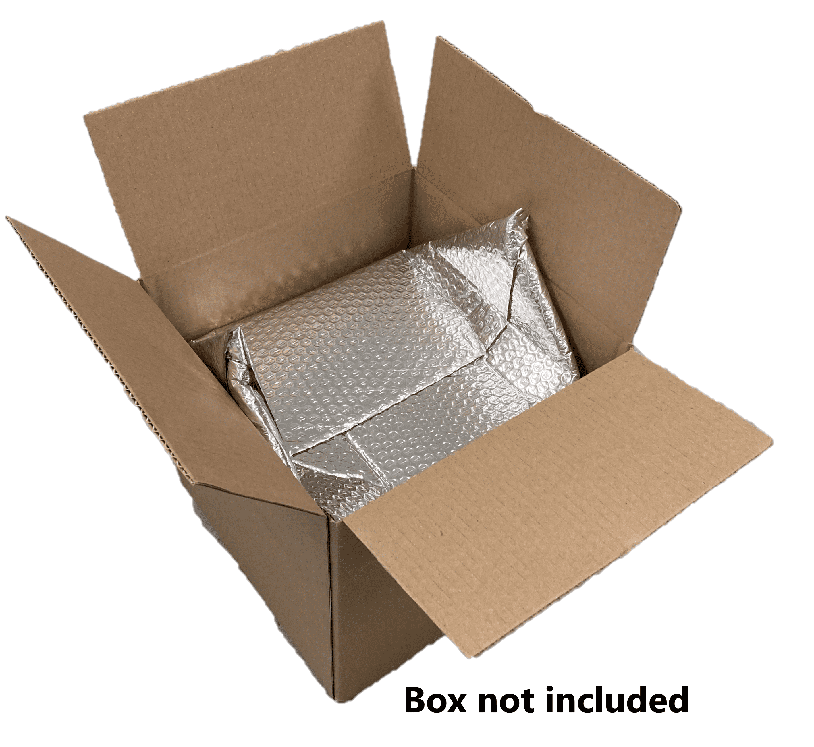 HOLPACK 12 in x 10 in x 9 in Thermal Insulated Bubble Carton Liners, 25-pack MADE IN USA