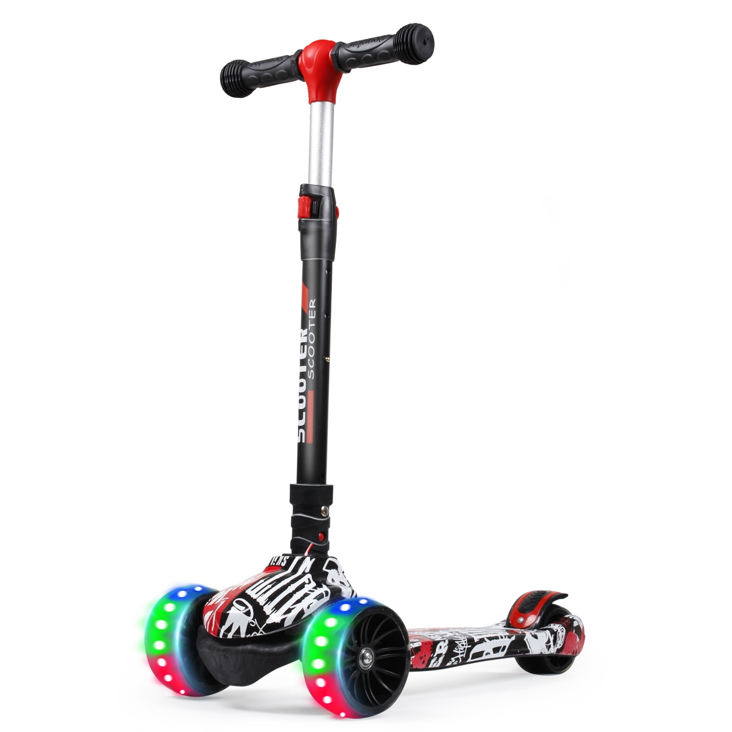Hovsco Kick Scooter for Kids Deluxe Folding Aluminum Adjustable Height