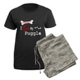 thumbnail image 5 of CafePress - Puggle Gifts Women's Dark Pajamas - Women's Short Sleeve Print T-Shirt and Pants Dark Cotton Pajama Set, 5 of 7