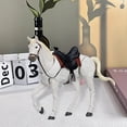 thumbnail image 7 of YIFAEUX PVC Horse Figure Movable Joints Simulation Horse Figurine with Saddle Miniature Horse Model Collectible Toy Decoration Ornament, 7 of 7