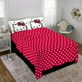 thumbnail image 1 of Ensemble de draps doublé Hello Kitty " Big Bow Energy", 1 of 7