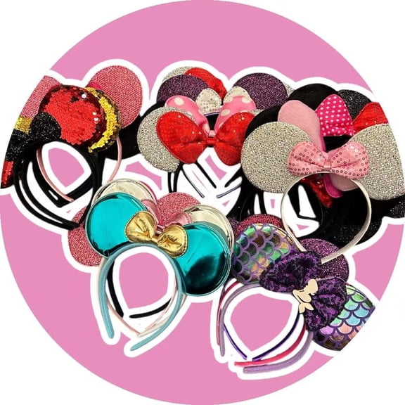 12 PCS mixed mystery Mouse Ears Headbands for Birthday Party Theme Park Costume Play Celebration