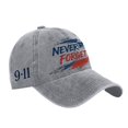 thumbnail image 2 of Unisex 911 Never Forget Hats 9/11 25th Anniversary Baseball Cap We Will Never Forget Hat 9/11 Patriot Day Commemorative Trucker Hat Gray, 2 of 5