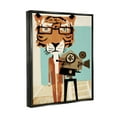thumbnail image 3 of Stupell Modern Tiger Filming Camera Animals & Insects Painting Black Floater Framed Art Print Wall Art, 3 of 6