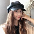 thumbnail image 5 of Moda damas mujeres niñas PU boina gorra sombrero, 1pc-negro JAMW Sencillez, 5 of 5