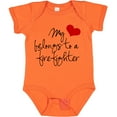 thumbnail image 3 of Inktastic My Heart Belongs Firefighter Girls Baby Bodysuit, 3 of 5