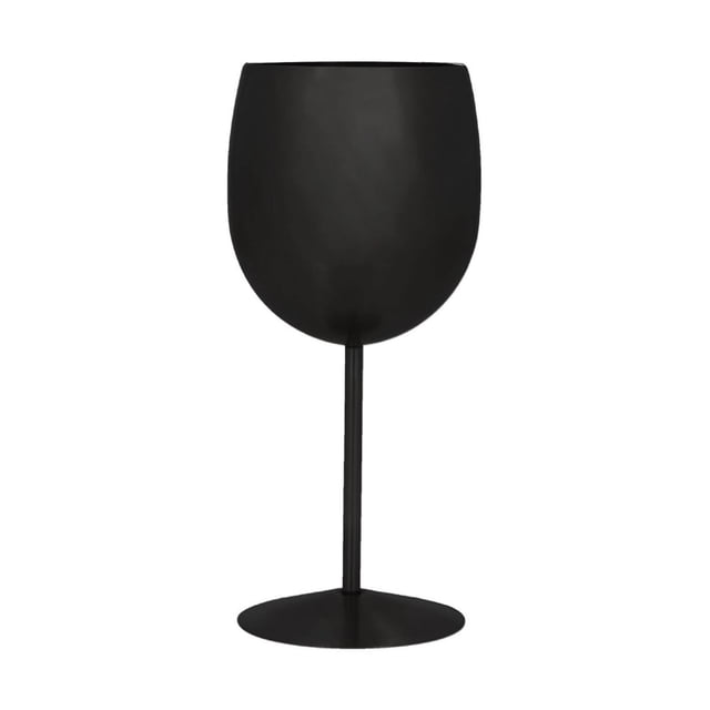 Copa de vino de acero inoxidable negra Storyland HO 164