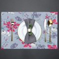 thumbnail image 2 of Flower Butterfly Placemats Set of 6 Rectangle Table Mats Washable Heat-Resistant Place Mat for Kitchen Dining Table Decor Indoor Outdoor, 2 of 5
