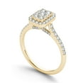 thumbnail image 2 of 3/4 Carat T.W. Diamond Cluster Emerald-Shape Halo 10kt Yellow Gold Engagement Ring, 2 of 5