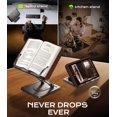 thumbnail image 4 of Atril para libros LOXP ajustable con rotación de 360° y clips, 4 of 8
