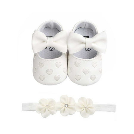 

Multitrust Baby Heart Princess Dress Shoes and Flower Hairband