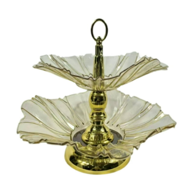 Luzkey Fruit Bowl Multiuse Decorative Decorative Bowl for Table Centerpiece Kitchen 2 dish