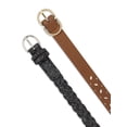thumbnail image 2 of Wonder Nation Girls Belts, Adjustable Strap, Glitter Braid, Black/Tan, 2-Pack, Sizes XS-2XL, 2 of 2