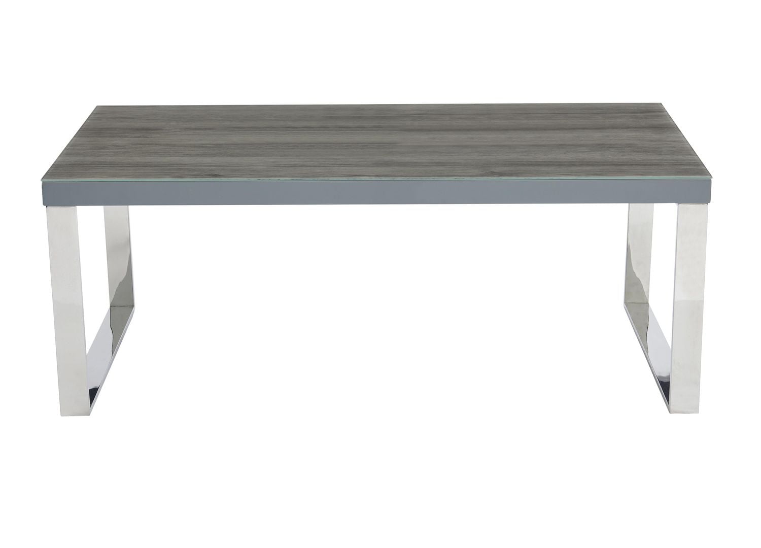 Topline Home Furnishings Coffee Table, Stainless Steel