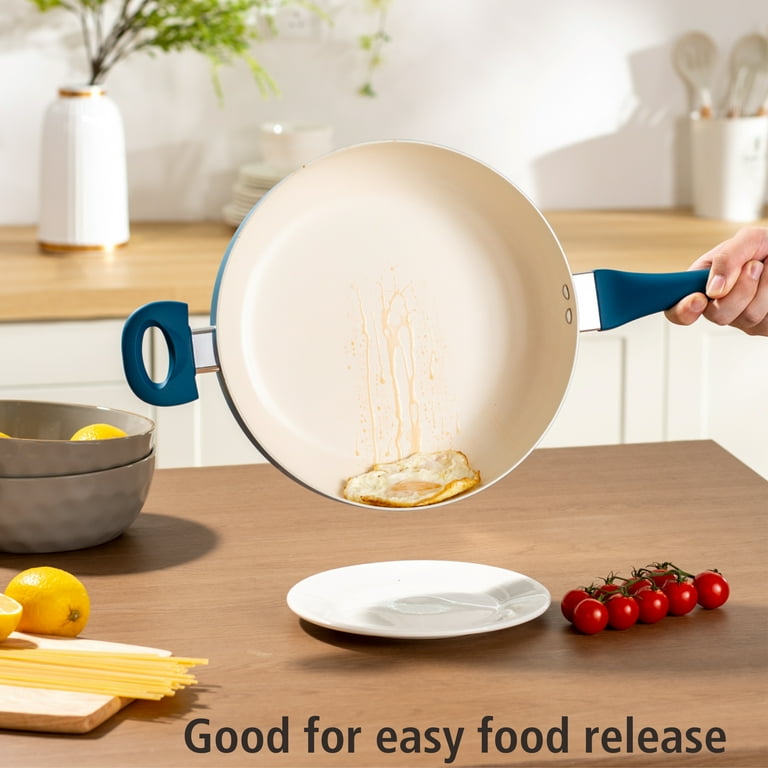 Mainstays Ceramic Aluminum Nonstick Jumbo Cooker 4.5 Qt, Fast Even