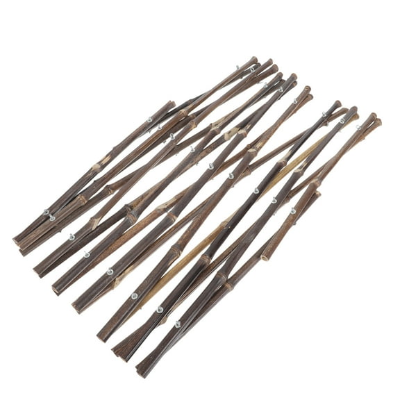 ORDDIART Expandable Bamboo Fence For Garden, 70.86 X 11.81 Inch, Flexible And Decorative Yard Partition, Brown, 1pc