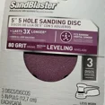 thumbnail image 2 of 3M Sanding Disks 5In 5 Hole Medium Discs 80 Grit Pack Of 3 Sandblast 9422Ses 30, 2 of 3