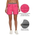 thumbnail image 4 of Little Donkey Andy Womens Lightweight Quilted Puffer Shorts Winter Warm Outdoor Hiking Running Rose Red XS, 4 of 6