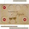 thumbnail image 5 of Tequila Flight Board Bar Serving Tray Shot Glasses Holder with Salt Rim Wine Holder for Bar Restaurant Party Family Dinner Gathering Men Women Gifts 9.84 x 7.09 Inch-Powered by Tequila, 5 of 9