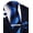 Blue, variant on Mens Burgundy Navy Blue Striped Tie and Pocket Square Set Silk Necktie Handkerchief Cufflinks Tie Clip Business Formal
