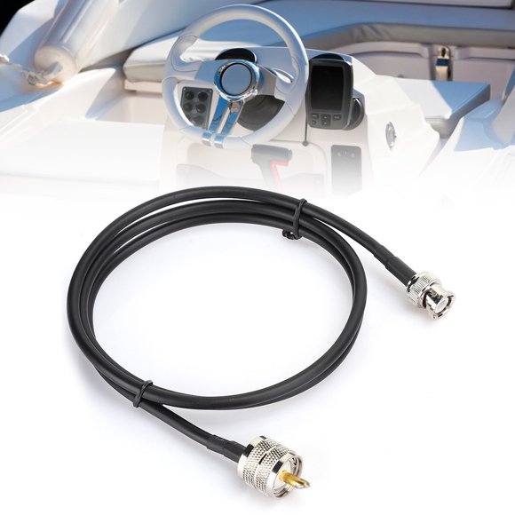 UHF Male PL-259 To UHF Male Cable, Strong Flexibility High Reliability Multi Purpose UHF Male PL259 To BNC Male Testing Cable for Two Way Radio