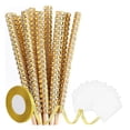 thumbnail image 1 of 24 palitos de caramelo de frutas con bolsas para hacer brochetas de madera para fiestas. Oro, 1 of 9