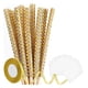 thumbnail image 1 of 24 palitos de madera para caramelos de frutas con chispas y bolsitas de chocolate. Oro, 1 of 9