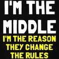 thumbnail image 3 of CafePress - I'm The Middle Change Rules Kids Dark T Shirt - Dark T-Shirt Kids XS-XL, 3 of 4