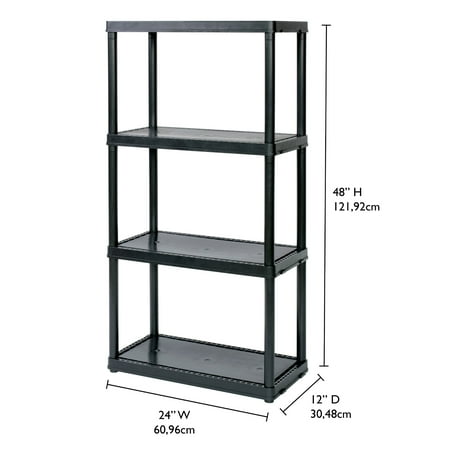 Gracious Living - 4 Shelf Tier Light Duty Indoor and Garage Shelf (2 Pack)