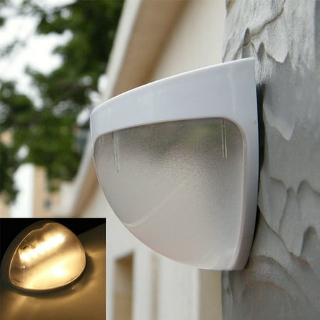 Cleaning Under Patio Roof Solar Power Wireless LED Lamp Wall Mount Light Sensor for Garden Gutter Fence Wall Roof Yard Door Entrance Pathways Patios Outdoor Use Warm White ()