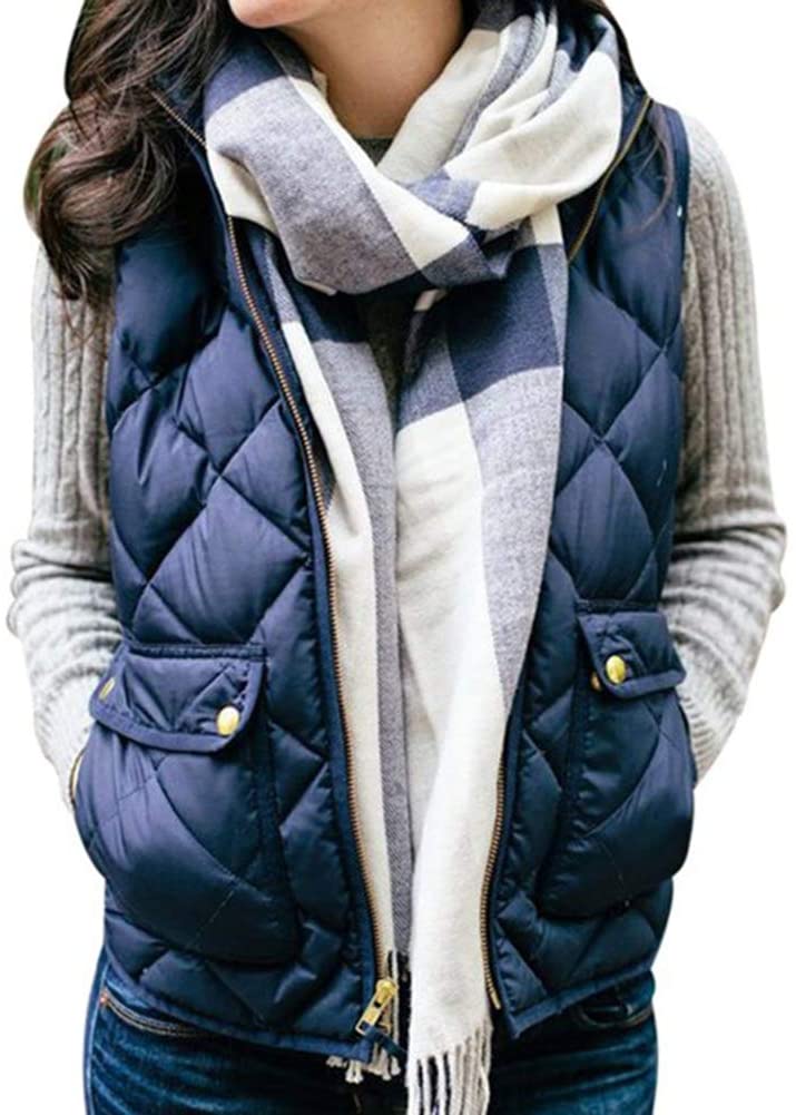 Women Warm Coat Autumn Winter Vest Plus 