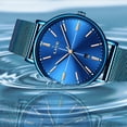 thumbnail image 6 of LIGE Womens Luxury Watch, Blue Face, Stainless Steel Mesh Band, 3 Bar, 6 of 9