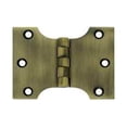 thumbnail image 2 of Deltana Dspa3040 3" X 4" Solid Brass Square Corner Plain Bearing Mortise Hinge - Brass, 2 of 2