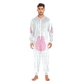 thumbnail image 2 of IAUYY Unisex Adult Onesie Pajamas Ultra-Soft Crystal-Soft Fabric, Halloween Adult Onesie Pajamas Adults,With a Zipper Plus Size Onesie Pajamas, Dot-patterned Illustration, 2 of 7