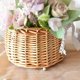 thumbnail image 2 of Cesta de flores de ratán, cesta tejida a mano de sauce con asa e inserto de plástico, cesta de dulces de huevo de Pascua, cestas de niña de las flores de la boda para la decoración del jardín del hog JAMW Sencillez, 2 of 5