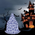 thumbnail image 6 of Honeii Blue And White Flowers Print Poncho Cape, Cloak Coat, Snuggly Hooded Wearable Blanket, Hooded Cape For Teenagers,Halloween Costumes-Large, 6 of 7