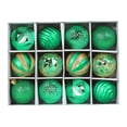 thumbnail image 1 of Paquete de 12 bolas de Navidad Yuarrent decoraciones de ambientes Verde, 1 of 6