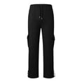 thumbnail image 4 of Hfolob Men's Casual Pants Male Hiking Cargo Pants Relaxed Fit Drawstring Elastic Waist Joggers Sweatpants Sports Trousers With Pockets Classic, 4 of 5