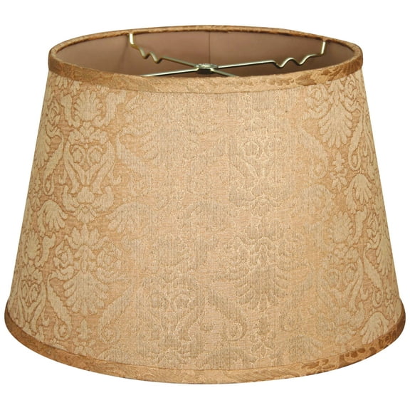 Royal Designs 12" Shallow Drum Hardback Lamp Shade Gold