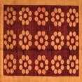 thumbnail image 1 of Ahgly Company Indoor Square Abstract Orange Modern Area Rugs, 6' Square, 1 of 4