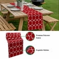 thumbnail image 5 of Red Abstract Table Runner - 60 Inch Long, Kitchen Dining Table Runner Dresser Scarves, Modern White Geometric Twisted Art Farmhouse Decor for Coffee Tables Wedding Party Banquet, 5 of 8
