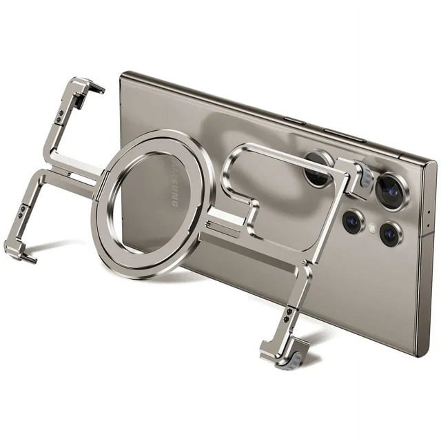 Metal Magnetic Ring Stand Phone Shell For Samsung Galaxy S24 S24Plus Galaxy S24 Ultra Metal Bumper With Finger Ring Holder Cover