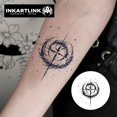 thumbnail image 2 of shiyou-Tattoo Tech, 2 Sheets Medium Semi Permanent Tattoo, Adult Art Design Temporary Tattoos, Lasts 1-2 Weeks, Waterproof, Realistic Look (Streamlined Starburst Design), 2 of 4